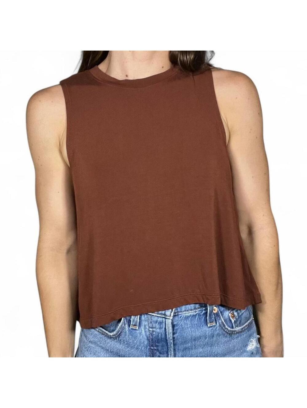 Carbon 38 Rust Crop Tank Size X-Small